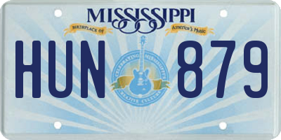 MS license plate HUN879