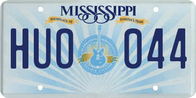 MS license plate HUO044