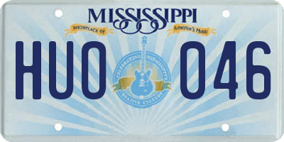MS license plate HUO046