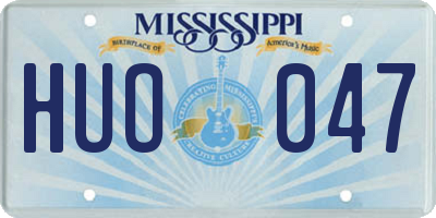 MS license plate HUO047