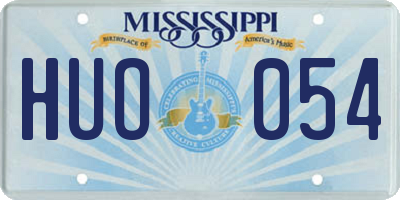 MS license plate HUO054