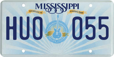 MS license plate HUO055
