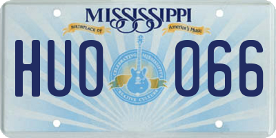 MS license plate HUO066