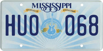 MS license plate HUO068