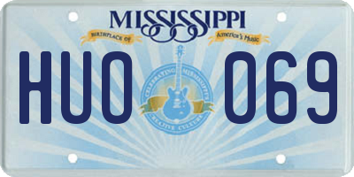 MS license plate HUO069