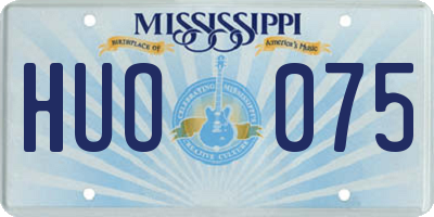 MS license plate HUO075