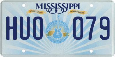MS license plate HUO079