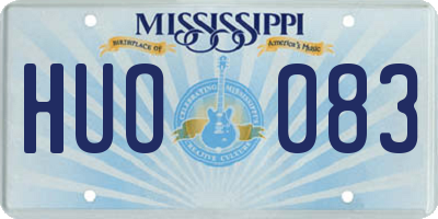 MS license plate HUO083