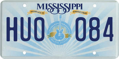 MS license plate HUO084