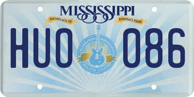 MS license plate HUO086