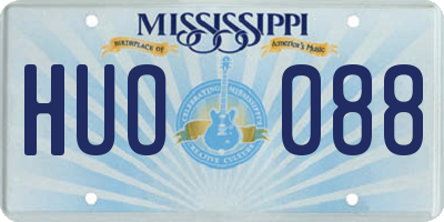 MS license plate HUO088