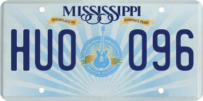 MS license plate HUO096