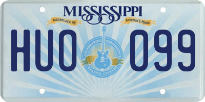 MS license plate HUO099