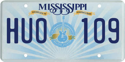 MS license plate HUO109