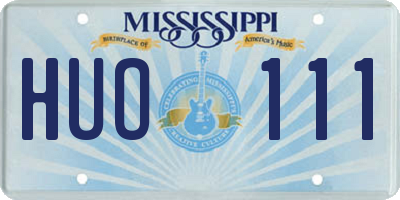 MS license plate HUO111