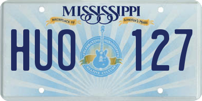MS license plate HUO127