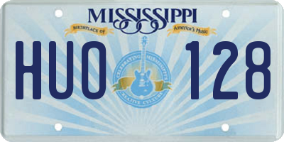 MS license plate HUO128
