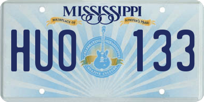 MS license plate HUO133