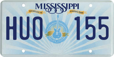 MS license plate HUO155