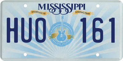 MS license plate HUO161
