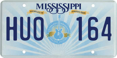 MS license plate HUO164