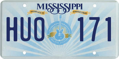 MS license plate HUO171