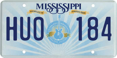 MS license plate HUO184