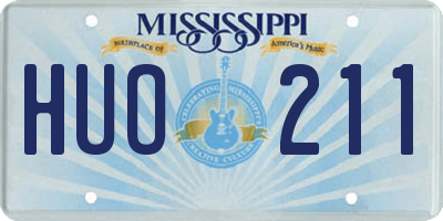 MS license plate HUO211