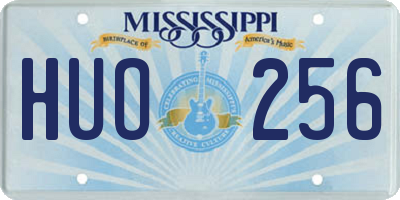 MS license plate HUO256