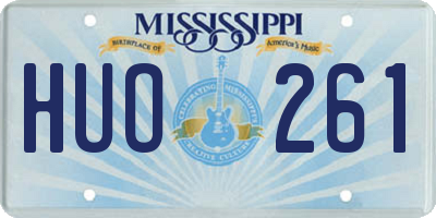 MS license plate HUO261