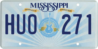 MS license plate HUO271