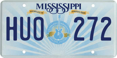 MS license plate HUO272
