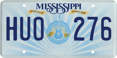 MS license plate HUO276