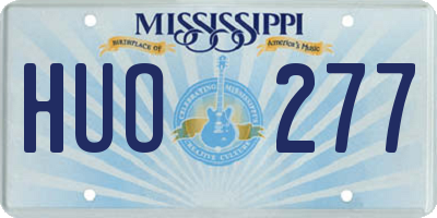 MS license plate HUO277