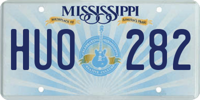 MS license plate HUO282