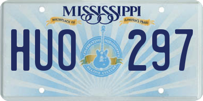 MS license plate HUO297
