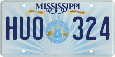 MS license plate HUO324
