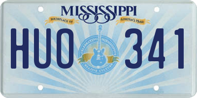 MS license plate HUO341