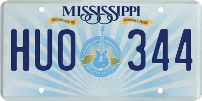 MS license plate HUO344