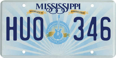MS license plate HUO346