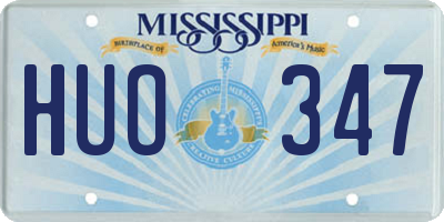 MS license plate HUO347
