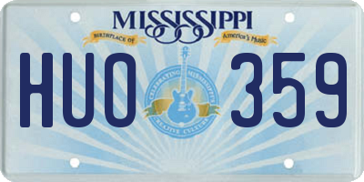MS license plate HUO359