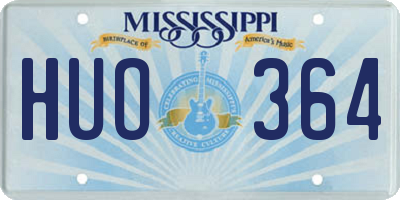 MS license plate HUO364