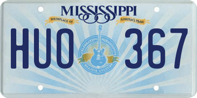 MS license plate HUO367