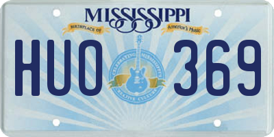 MS license plate HUO369