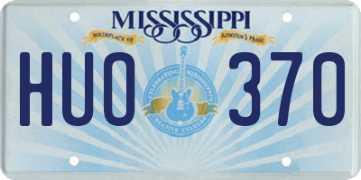 MS license plate HUO370