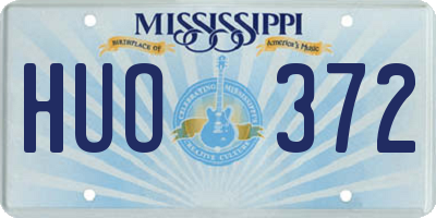 MS license plate HUO372
