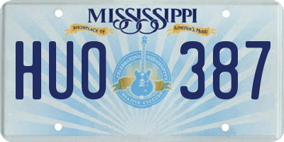 MS license plate HUO387