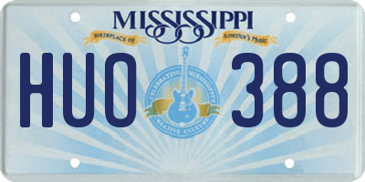 MS license plate HUO388