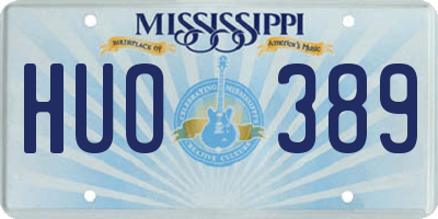 MS license plate HUO389